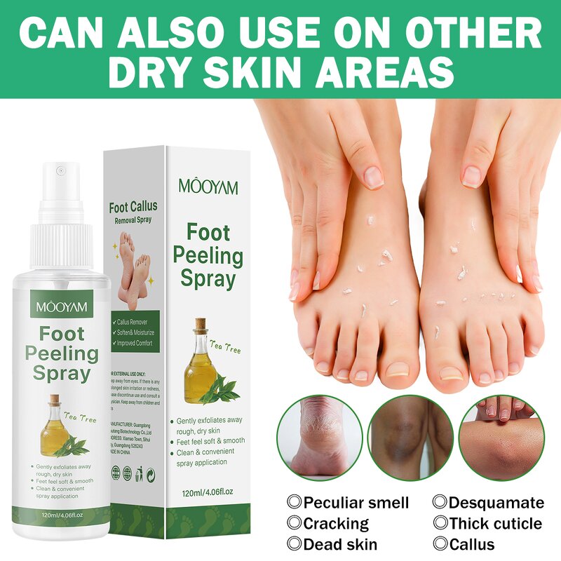 Foot Spray Manufacturer - Tea Tree Peeling for Dead Skin Removal 120ml OEM Wholesale Private Label MOOYAM