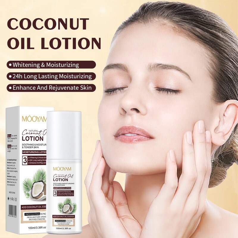 Face Lotion Manufacturer - Coconut Oil Hydrating 100ml Moisture Locking Private Label OEM MOOYAM
