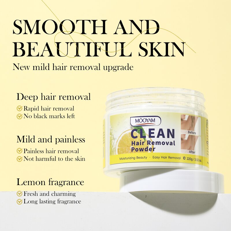 Hair Removal Powder Manufacturer - Lemon Clean for Whole Body Depilation Private Label OEM Wholesale MOOYAM
