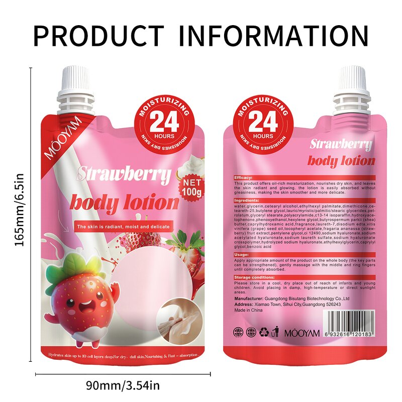 Body Lotion Manufacturer - Mango Blueberry Strawberry 100g Whitening Brightening Private Label MOOYAM