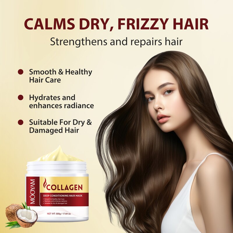 Hair Mask Manufacturer - Deep Conditioning Cream 500g Collagen Smooth Hydrating 3 Types MOOYAM