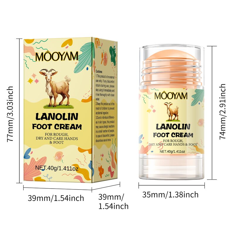 Foot Cream Manufacturer - Lanolin for Dry Skin Calluses Softening 40g OEM Wholesale MOOYAM
