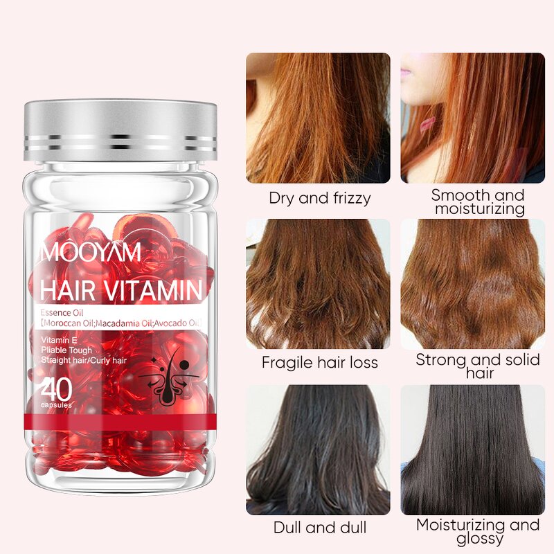 Hair Vitamin Manufacturer - Essential Oil Capsule with Jojoba Oil 40 Capsules 40ml New Arrival OEM MOOYAM
