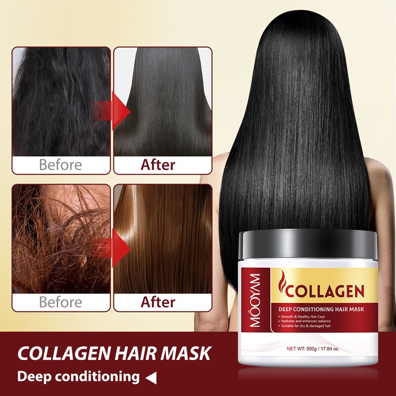 Hair Mask Manufacturer - Deep Conditioning Cream 500g Collagen Smooth Hydrating 3 Types MOOYAM