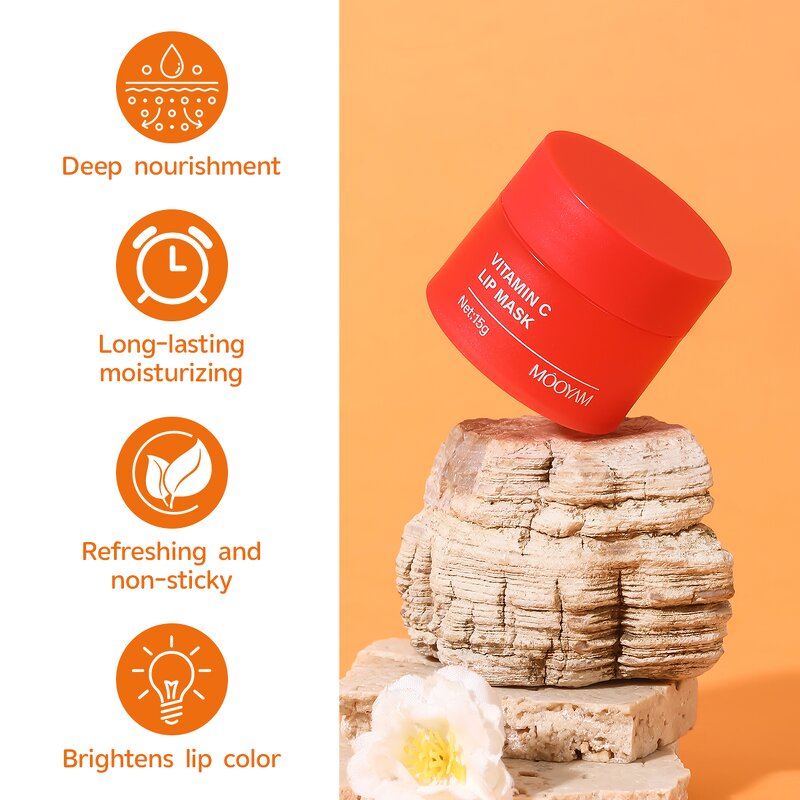 Lip Mask Manufacturer - Vitamin C for Moisturized Smooth 3 Flavors MOOYAM