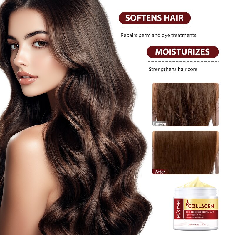 Hair Mask Manufacturer - Deep Conditioning Cream 500g Collagen Smooth Hydrating 3 Types MOOYAM