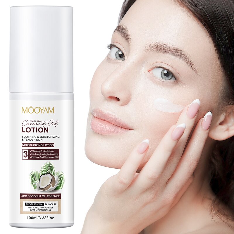 Face Lotion Manufacturer - Coconut Oil Hydrating 100ml Moisture Locking Private Label OEM MOOYAM
