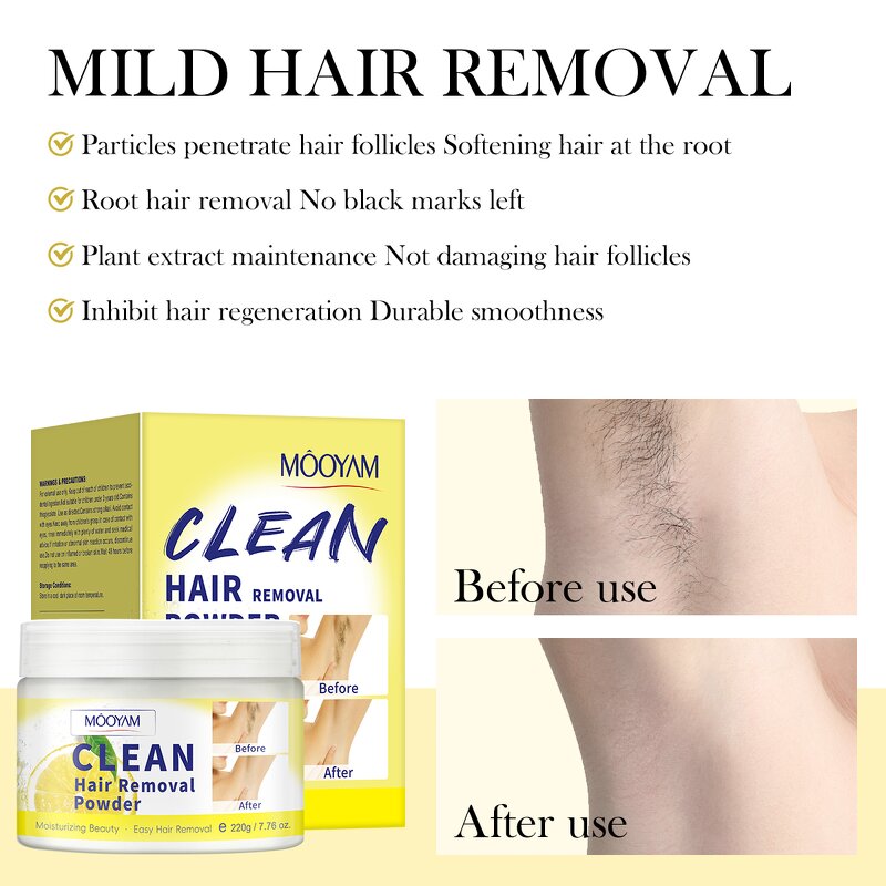 Hair Removal Powder Manufacturer - Lemon Clean for Whole Body Depilation Private Label OEM Wholesale MOOYAM