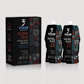 Hair Dye Cream Manufacturer - Dyeglow 500ml*2 - Color & Care in One, Ammonia Free, No Stick, Lasting Brightness