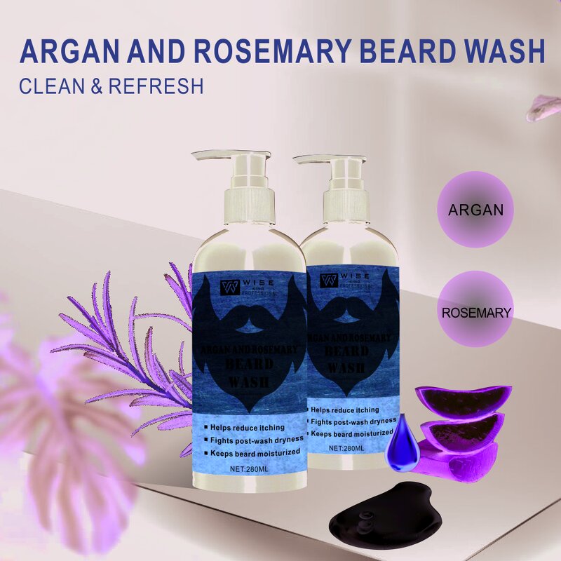 Beard Wash Manufacturer - Barber Use 280ml - Hydrate Soften, Herbal Extract, Daily Cleansing & Beard Care, Private Label