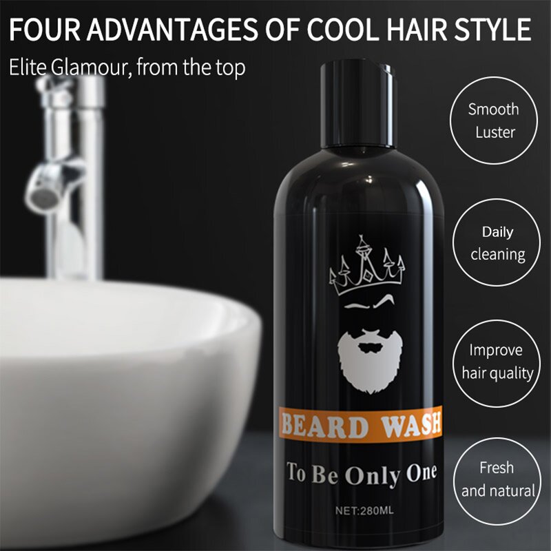 Beard Wash Foam Manufacturer - for Men 280ml - Plant Extract, Daily Cleansing, Keeps Moisturize & Smooth Luster, Factory