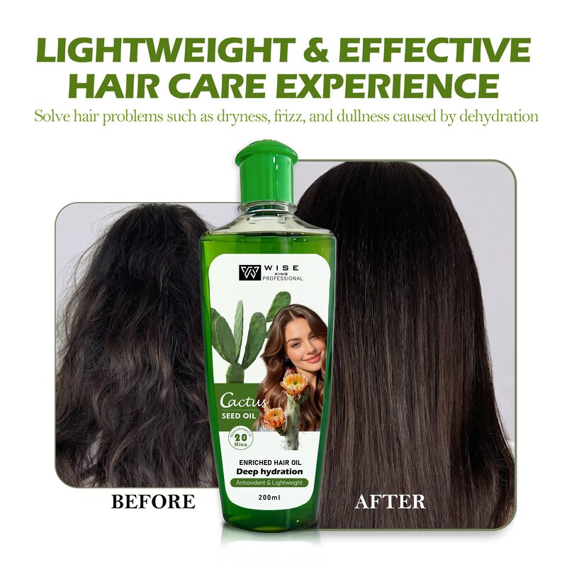 Hair Oil Manufacturer - Cactus Extract 200ml - Avocado Oil, Strengthening Hair Roots, Non Greasy, for Soft Hair