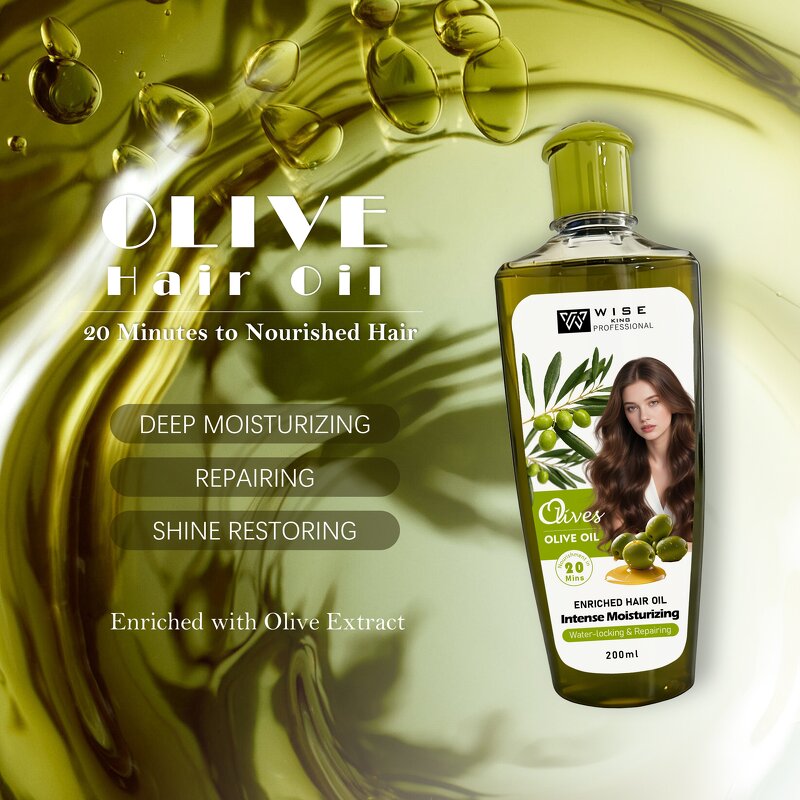 Hair Oil Serum Manufacturer - Personal Care Olive Extract - Deep Nourishing, Water Locking, Repairs Split Ends, Plant Extract