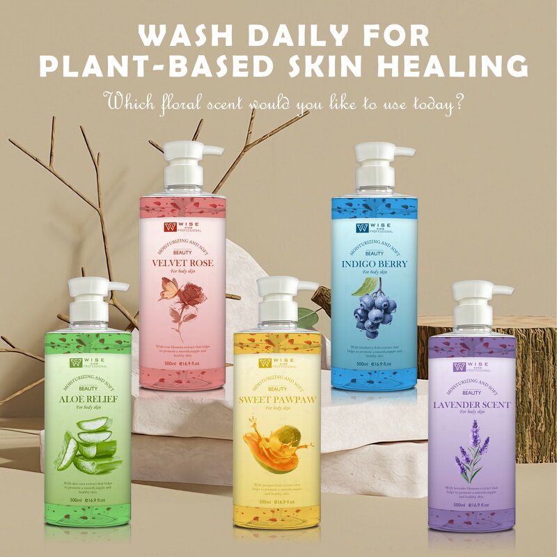 Body Wash Manufacturer - Sweet Rose Petal 500ml - Floral Fragrance, Glycerin for Dull Skin Brightening & Oil Control, Custom