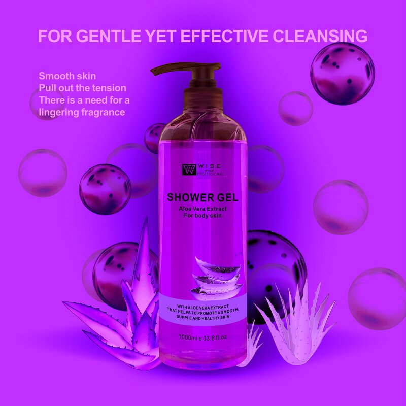 Shower Gel Manufacturer - Salon Natural Aloe Extract Bath - Hydrating Soothing, Rich Foam, Weak Acidic Mild, Fresh Fragrance