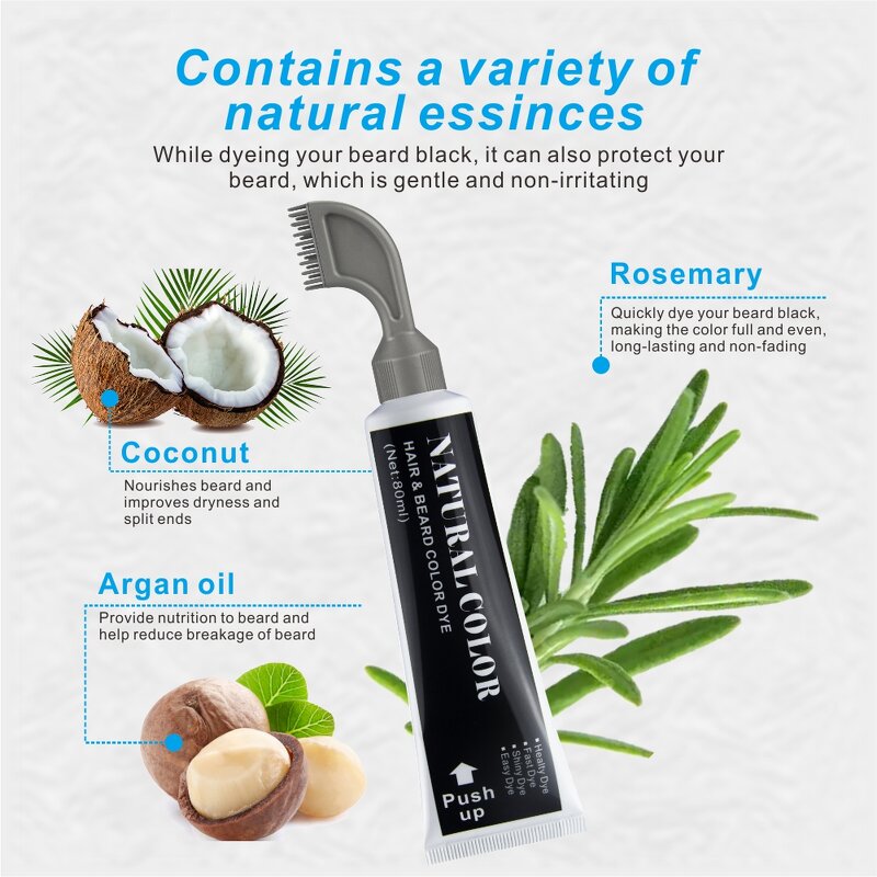 Beard Color Manufacturer - Just for Men Instant 80ML - Shampoo Dye with Comb, Herbal, Instant & Permanent Color