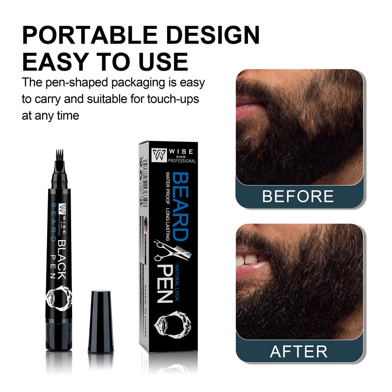 Beard Pen Cream Manufacturer - Custom Portable Elegance - Hair Dye Color, Cover White Grey Mustache, Natural Ingredient 32g