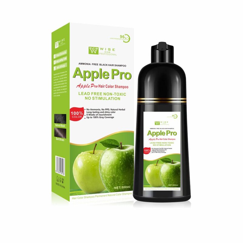 Hair Dye Shampoo Manufacturer - Apple Pro Fast 500ml - Permanent Color, Plant Based for Grey Hair, No Damage, Nourishing OEM