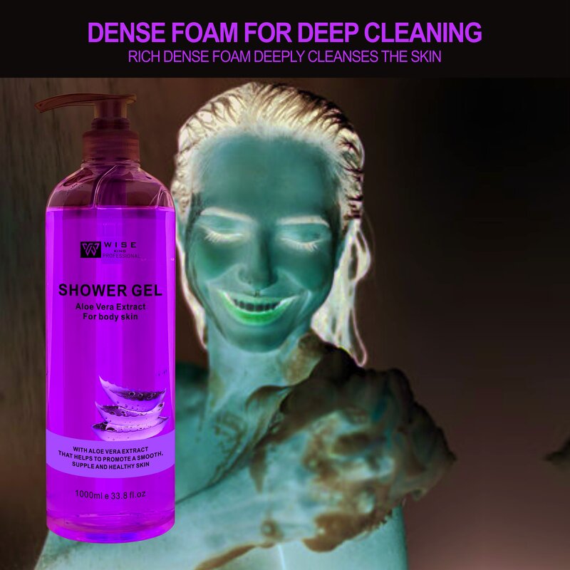 Shower Gel Manufacturer - Lightweight Aloe Vera 1000ml - Deep Cleansing, Skin Brightening Smooth Nourishing, Plant Formula