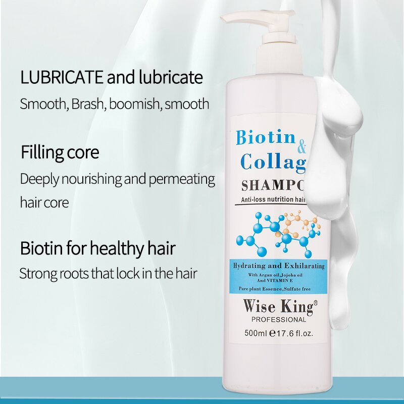 Shampoo Manufacturer - Factory OEM Biotin Collagen Anti Hair Loss 500ml - Smooth, Shampoo & Conditioner Set, Hair Growth Organic