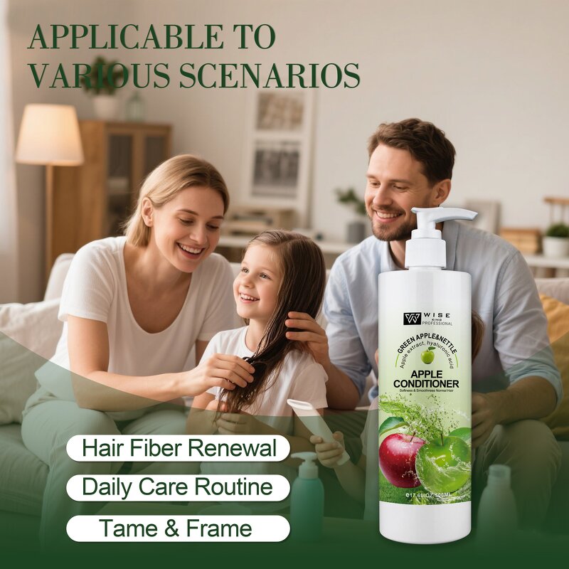 Hair Conditioner Manufacturer - Apple Hair Care 500ml - Plant Extract for Frizzy Hair, Smooth Silk & Hydrating, for Women