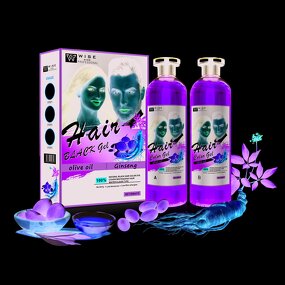 Hair Dye Gel Manufacturer - Ginseng Black 500ml*2 - Healthy Ingredient, 100% Grey Cover, Fast Dye, Not Touch Skin