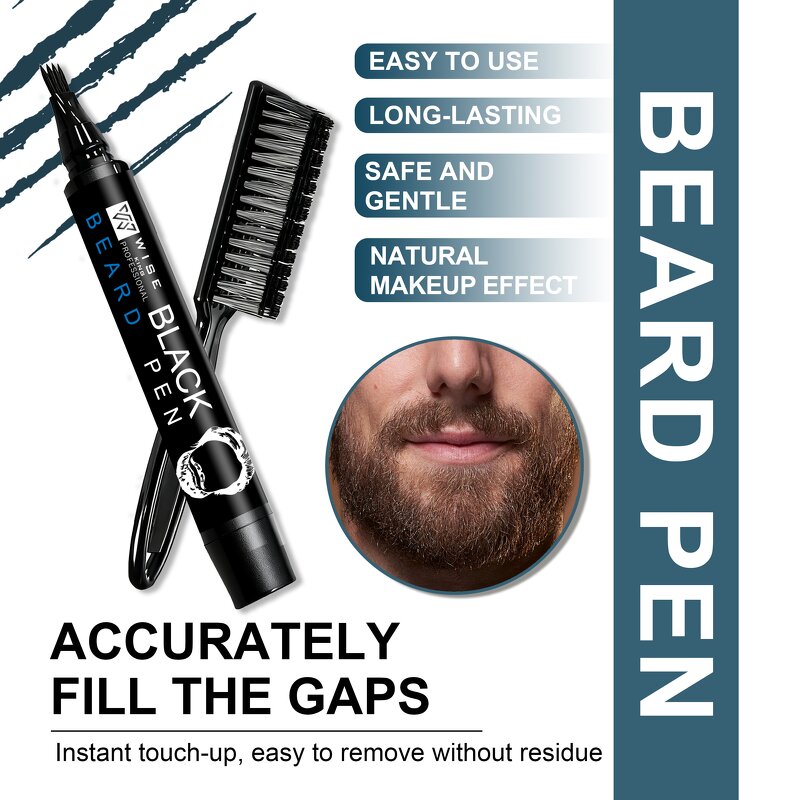 Beard Pen Cream Manufacturer - Custom Portable Elegance - Hair Dye Color, Cover White Grey Mustache, Natural Ingredient 32g