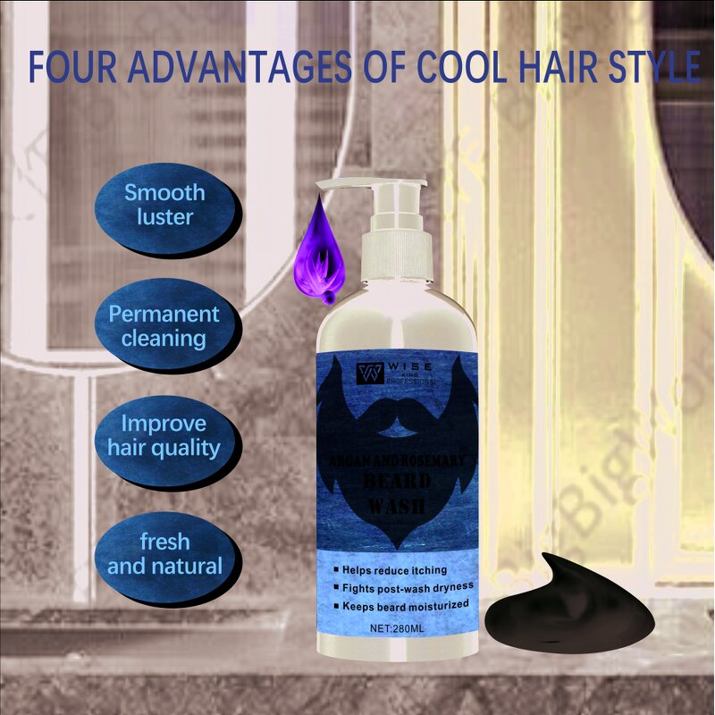 Beard Wash Manufacturer - Barber Use 280ml - Hydrate Soften, Herbal Extract, Daily Cleansing & Beard Care, Private Label