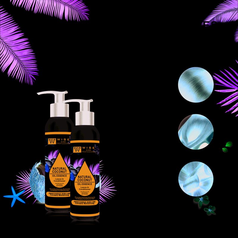 Leave-In Conditioner Manufacturer - Coconut Oil 200ml - Plant Extract, Repair Frizzy Hair & Split End, Moisturizing