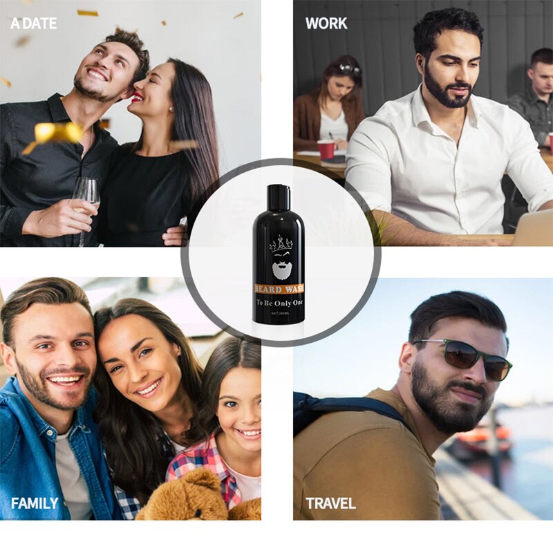 Beard Shampoo Manufacturer - Professional 280ml - Citric Acid Plant Formula, Airy Foam Deep Cleansing, Refreshing Oil Control