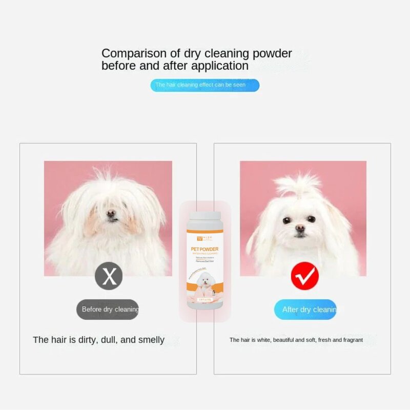 Pet Powder Manufacturer - New Fluffy Powder 100g - Mild Formula, Dry Refreshing Cleaning, Nourish, Acarus Killing Anti-insect