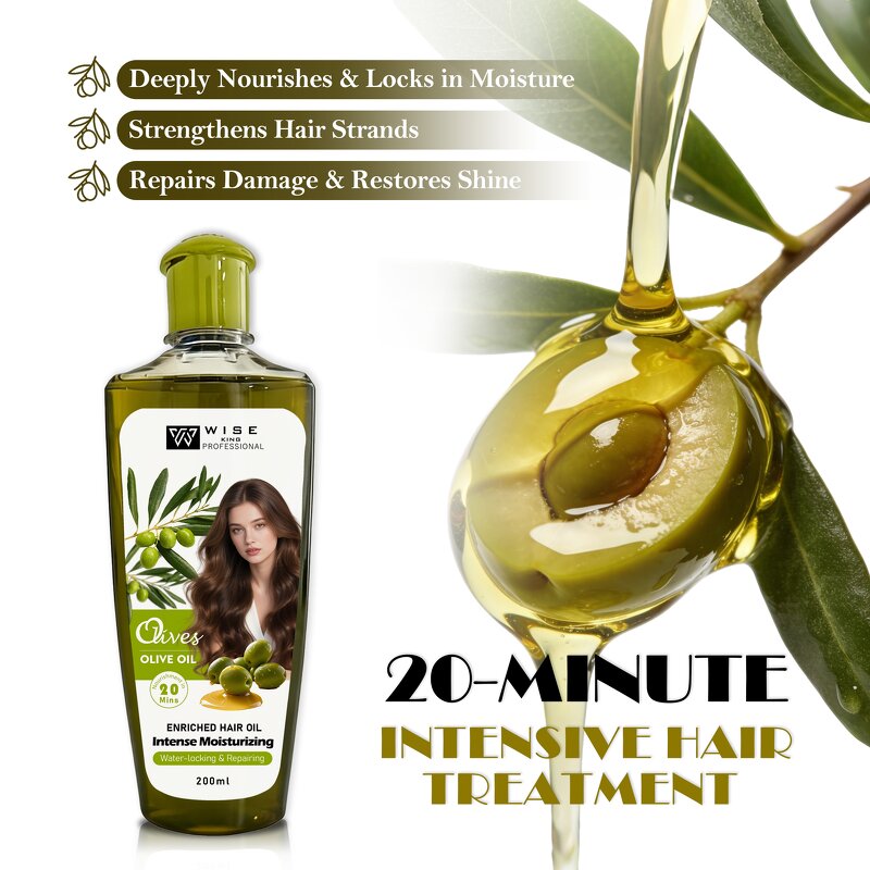 Hair Oil Serum Manufacturer - Personal Care Olive Extract - Deep Nourishing, Water Locking, Repairs Split Ends, Plant Extract