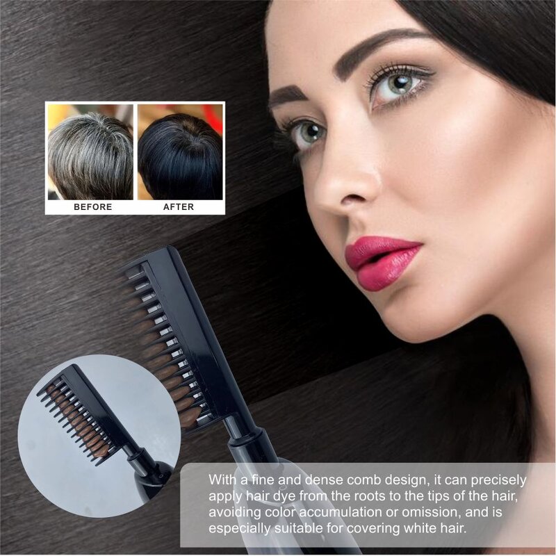 Hair Dye Shampoo Manufacturer - Apple Pro with Comb 200ml - Olive Oil Extract, Black Permanent, for Salon, Quick, Non Stick