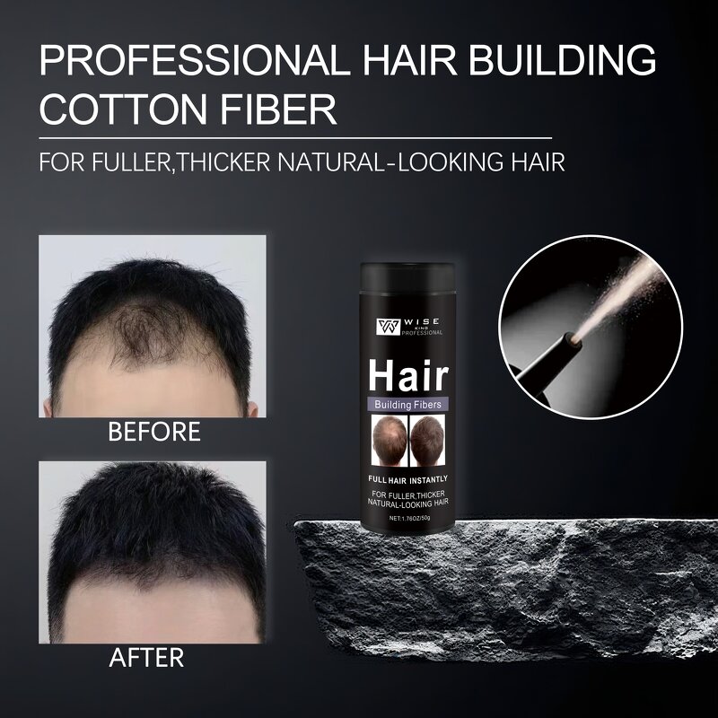 Hair Building Fibers Manufacturer - 50g Waterproof - Private Label, Keratin, Fuller Thicker Natural Look, Free Sample