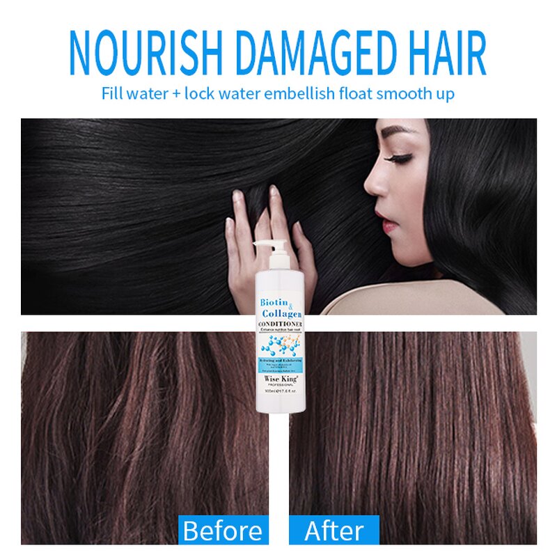 Conditioner Manufacturer - Biotin Collagen for Hair Loss 500ML - Smoothing, Plant Essences, Damage Repair, All Hair Type
