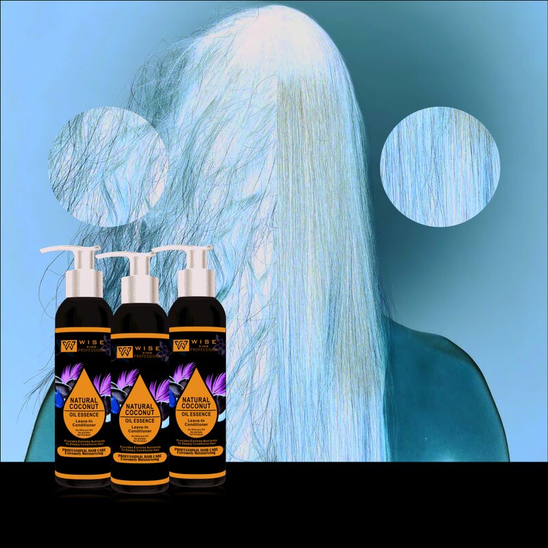 Leave-In Conditioner Manufacturer - Wiseking 200ml - Coconut Oil Serum, Argan Tea Tree Oil, Deep Moisture Smoothing Damage Repair