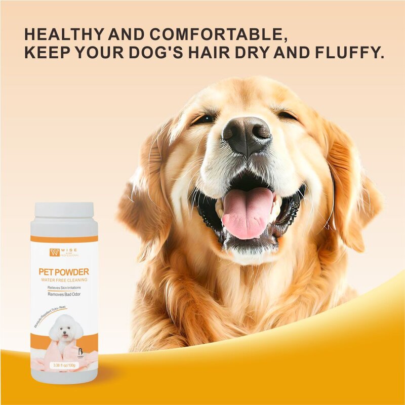 Pet Powder Manufacturer - New Fluffy Powder 100g - Mild Formula, Dry Refreshing Cleaning, Nourish, Acarus Killing Anti-insect