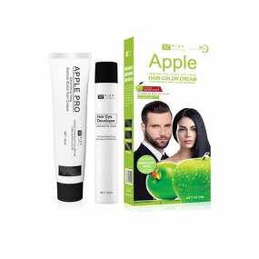 Hair Cream Manufacturer - Apple Black 60ml*2 - Plant Formula, Quick Color, 100% White Cover, Lasting Color Lock, Ammonia-free