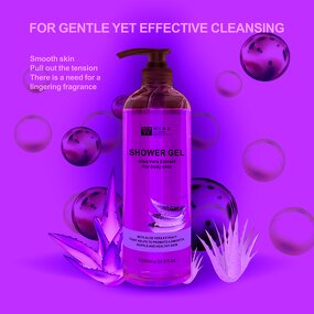 Shower Gel Manufacturer - Refreshing Aloe Vera 1000ml - Moisturizing Deep Cleansing, Gentle Formula, All Skin Types, Coconut Oil