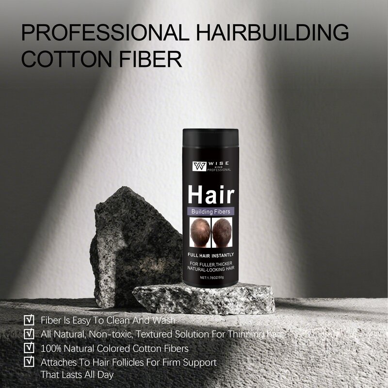 Hair Building Fibers Manufacturer - 50g Waterproof - Private Label, Keratin, Fuller Thicker Natural Look, Free Sample