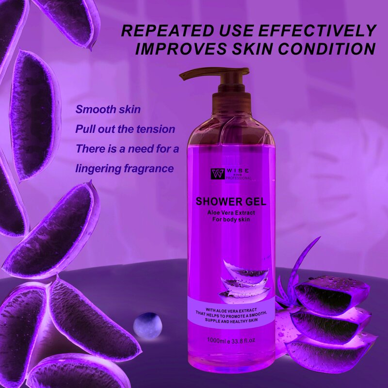 Shower Gel Manufacturer - Lightweight Aloe Vera 1000ml - Deep Cleansing, Skin Brightening Smooth Nourishing, Plant Formula