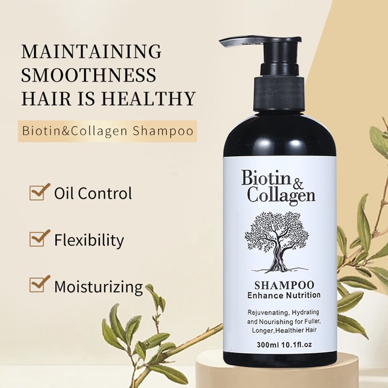 Shampoo Manufacturer - New Biotin & Collagen Anti Frizz Hair Loss - Smooth and Shine, Repairs Damage, Hair Growth