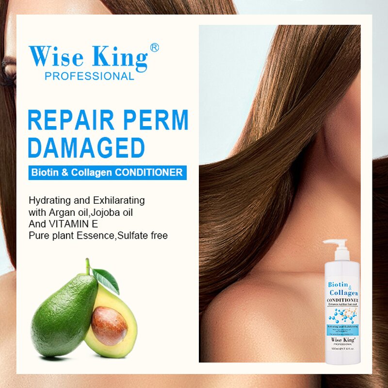 Hair Conditioner Manufacturer - Biotin Collagen Smooth 500ml - Vitamins E Organic, Refreshing, Soft Luster, Best Hydrating