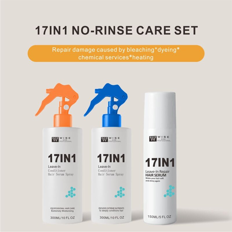Hair Mask Set Manufacturer - 17 in 1 Leave in 750ml - Rosemary Molecular Repair Serum, Enhance Shine, Leave Conditioner Spray