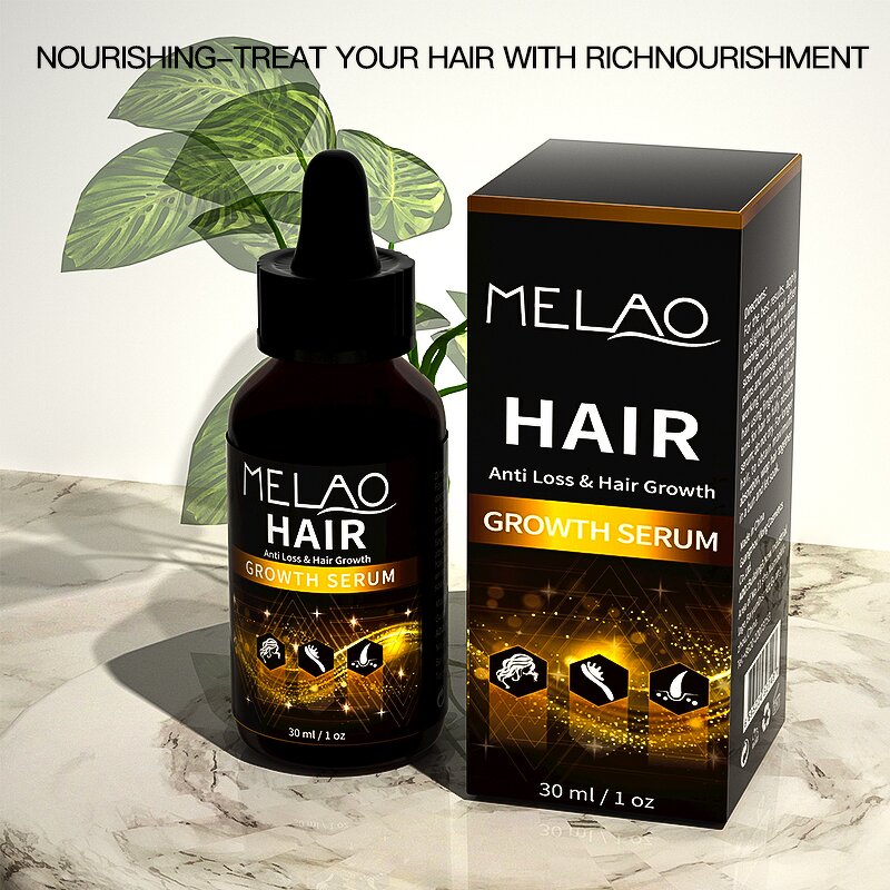 Hair Oil Manufacturer - MELAO Private Label Organic Hair Growth Serum Natural Black Hair Formula