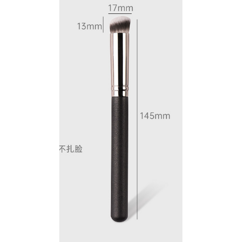 Makeup Brush Set Manufacturer - Personalized 3pcs Travel Size, Flat Vegan Synthetic Hair Foundation & Angled Contour