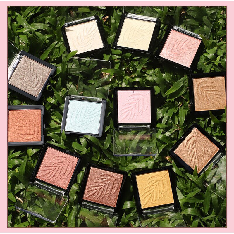 Highlighter Manufacturer - Face Single Palette Pressed Shimmer Powder, Vegan Bronzer Illuminating Makeup