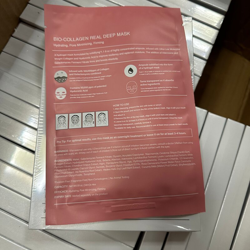 Face Mask Manufacturer - Bio Herbal Collagen Sheet, Anti-Aging Firming Anti-Wrinkle Brightening, for Face & Body