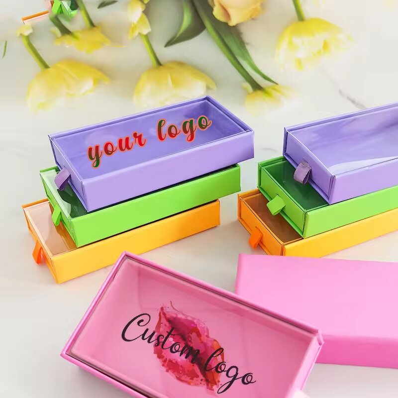 Eyelash Box Manufacturer - Wholesale Full Strip Lashes Boxes, Luxury Rectangular Drawer Empty Case, Private Label