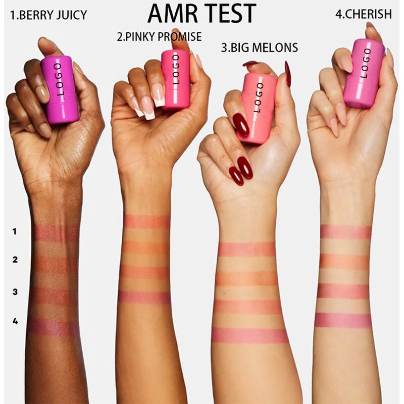 Blush Tint Stick Manufacturer - Wholesale Lip Cheek Stain Multi-Function, 4 Colors Round Tube, Long Lasting Waterproof Jelly